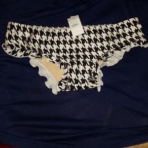 NWT Houndstooth Bikini Bottoms, L, Bama, RTR